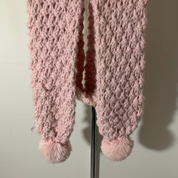 Juicy Couture Pink Wool Scarf with Pompoms - Picture 1 of 4